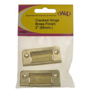 Cranked Flush Hinge 50mm Brass Finish - W4 37863 | ThomasTouring.co.uk