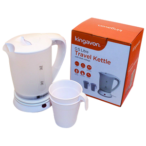 Kingavon Travel Kettle With Cups - 0.5L Dual Voltage | 5011976021963 | ThomasTouring.co.uk