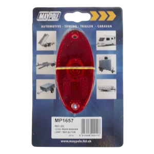 MP1657 12-24V Slim Line Oval LED Red Marker Lamp Display Packed | ThomasTouring.co.uk
