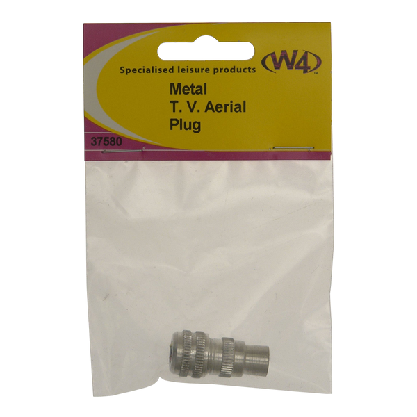 Metal TV Aerial Plug Co-Axial Connector W4