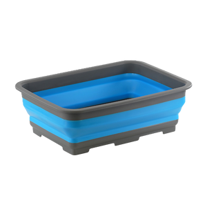Via Mondo Washing Up Bowl Foldable Rectangle 7L Blue 1165184 - thomastouring.co.uk