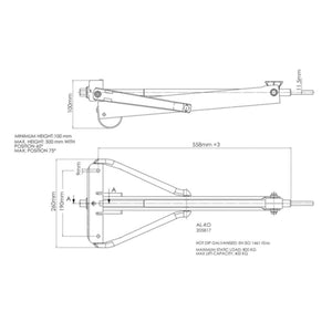 AL-KO 205817 fixed foot corner leg 510mm for 1300kg trailer support