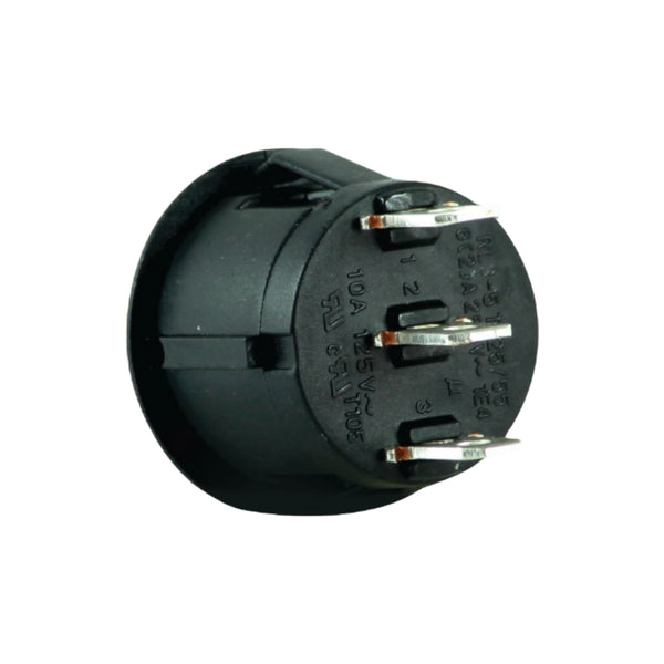 PowerPart Circular Centre Off Rocker Switch 23mm 12v-230v