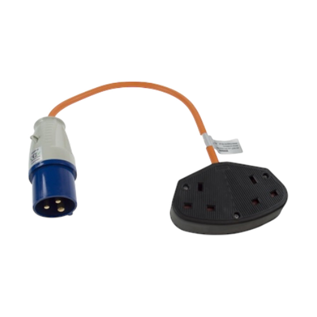Buy 230V twin trailing socket with 16A plug and 2 UK 13A outlets for caravan or motorhome