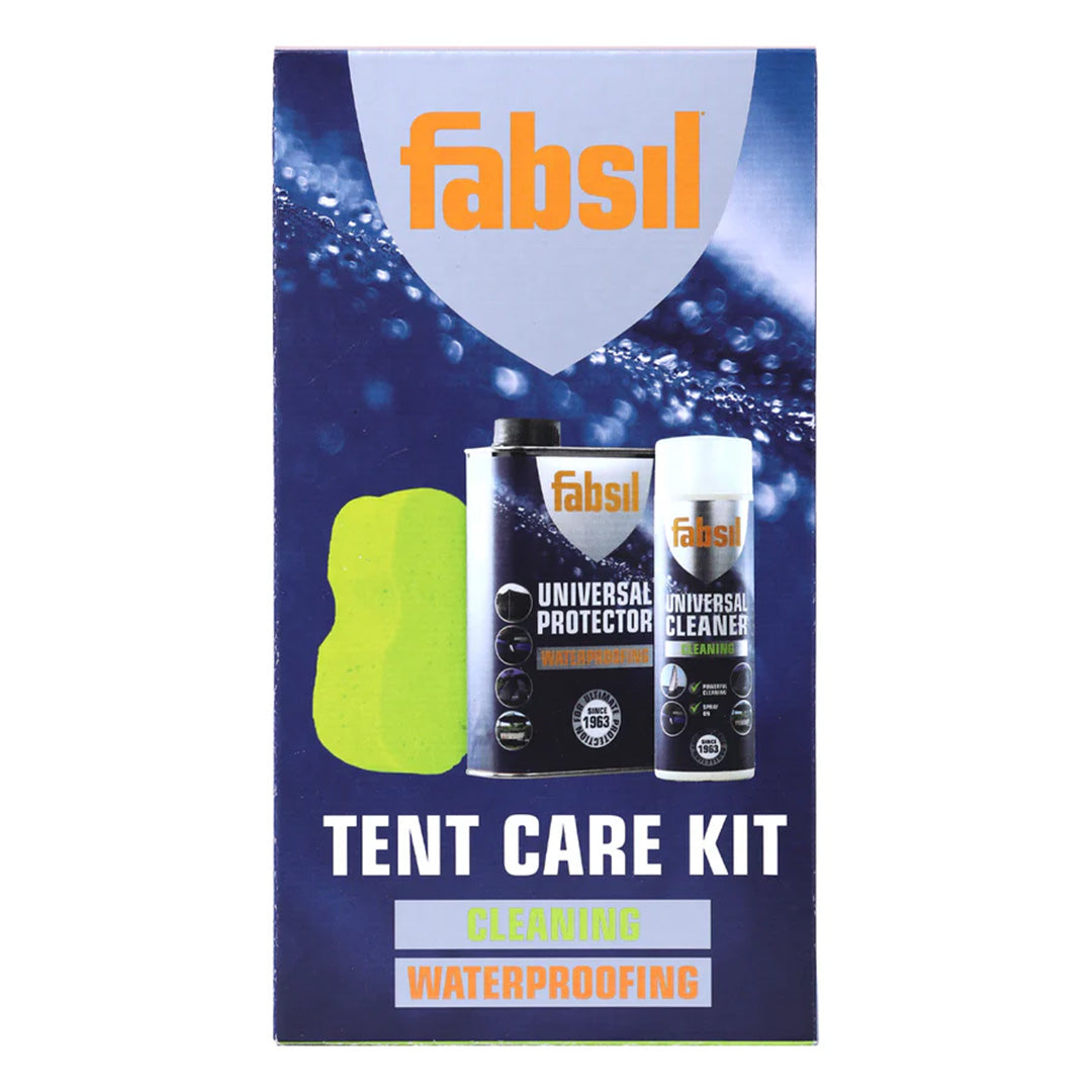 Fabsil Universal Protector 1 litre bottle with tent and gear cleaner for restoring waterproof outdoor fabrics