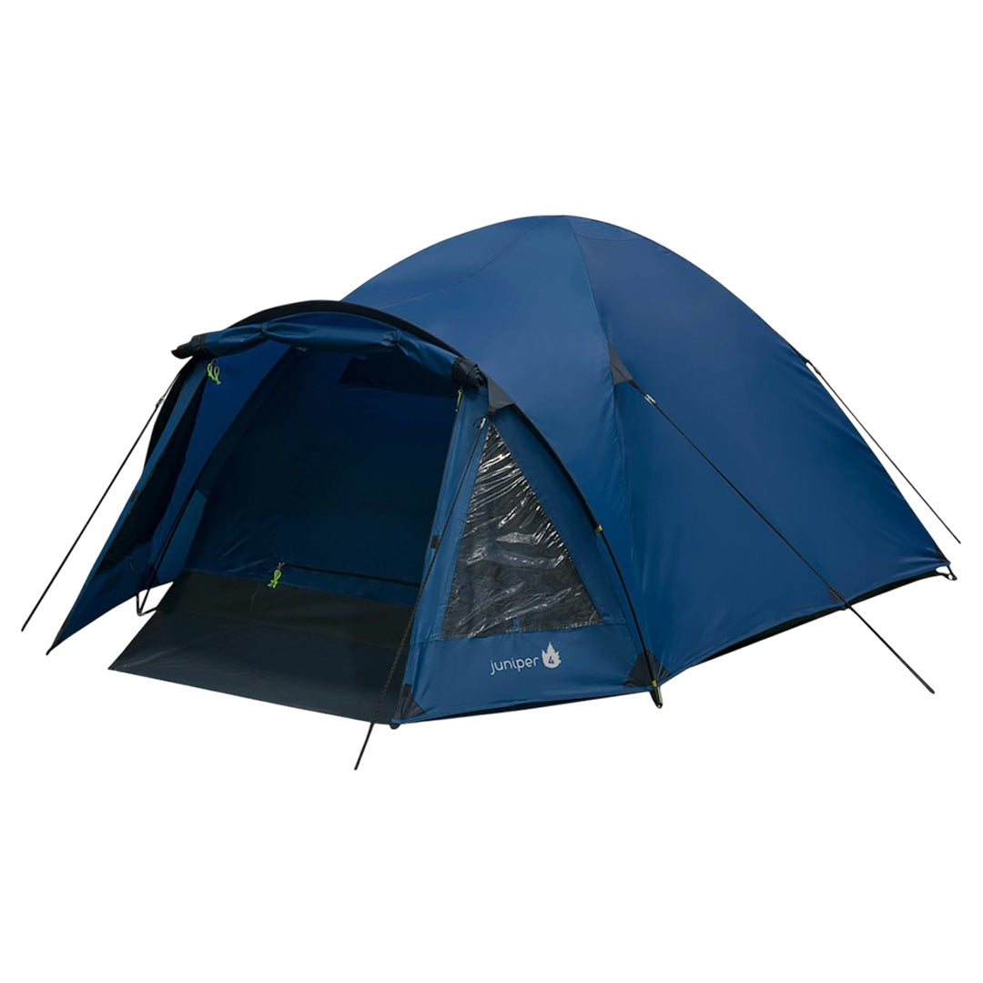 Spacious Highlander Juniper 4-man tent with high dome shape and waterproof flysheet