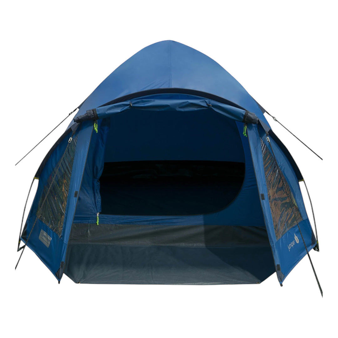 3 man Highlander Juniper tent featuring porch and fast 5-minute pitch time