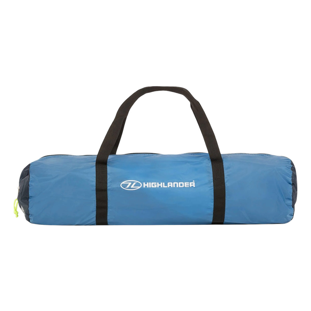 Durable and breathable Highlander Juniper 4-man tent with sewn-in groundsheet and large porch