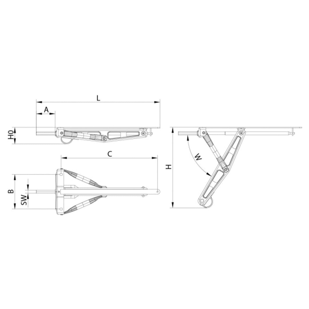 Knott corner steady for Hobby Prestige and Exclusive caravans part number 9885149202