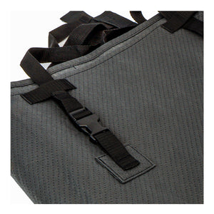 Durable caravan towing cover with easy buckle system for secure attachment