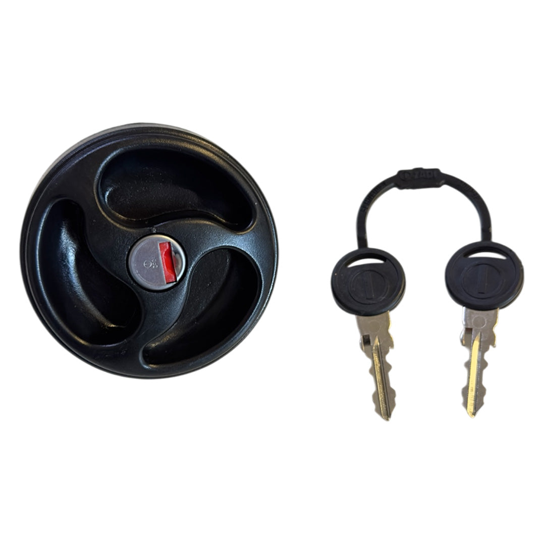 locking water filler cap with keys zadi type 80mm caravan motorhome black