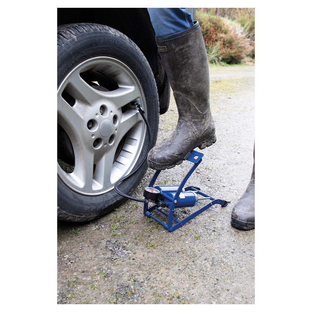 Maypole MP784 camping foot pump for caravan motorhome car and cycle tyre inflation