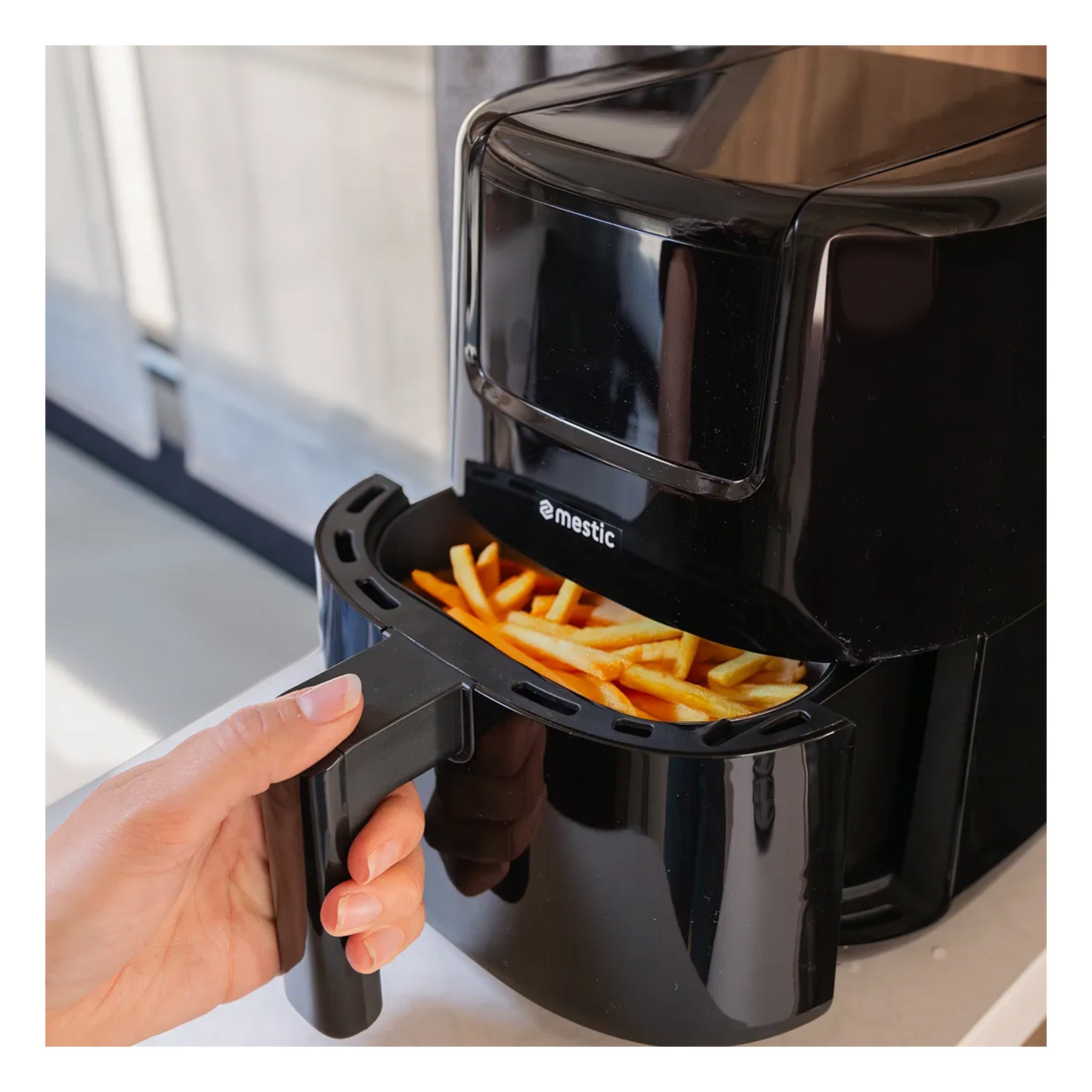 Mestic compact 2L low power air fryer for motorhome and caravan travel cooking
