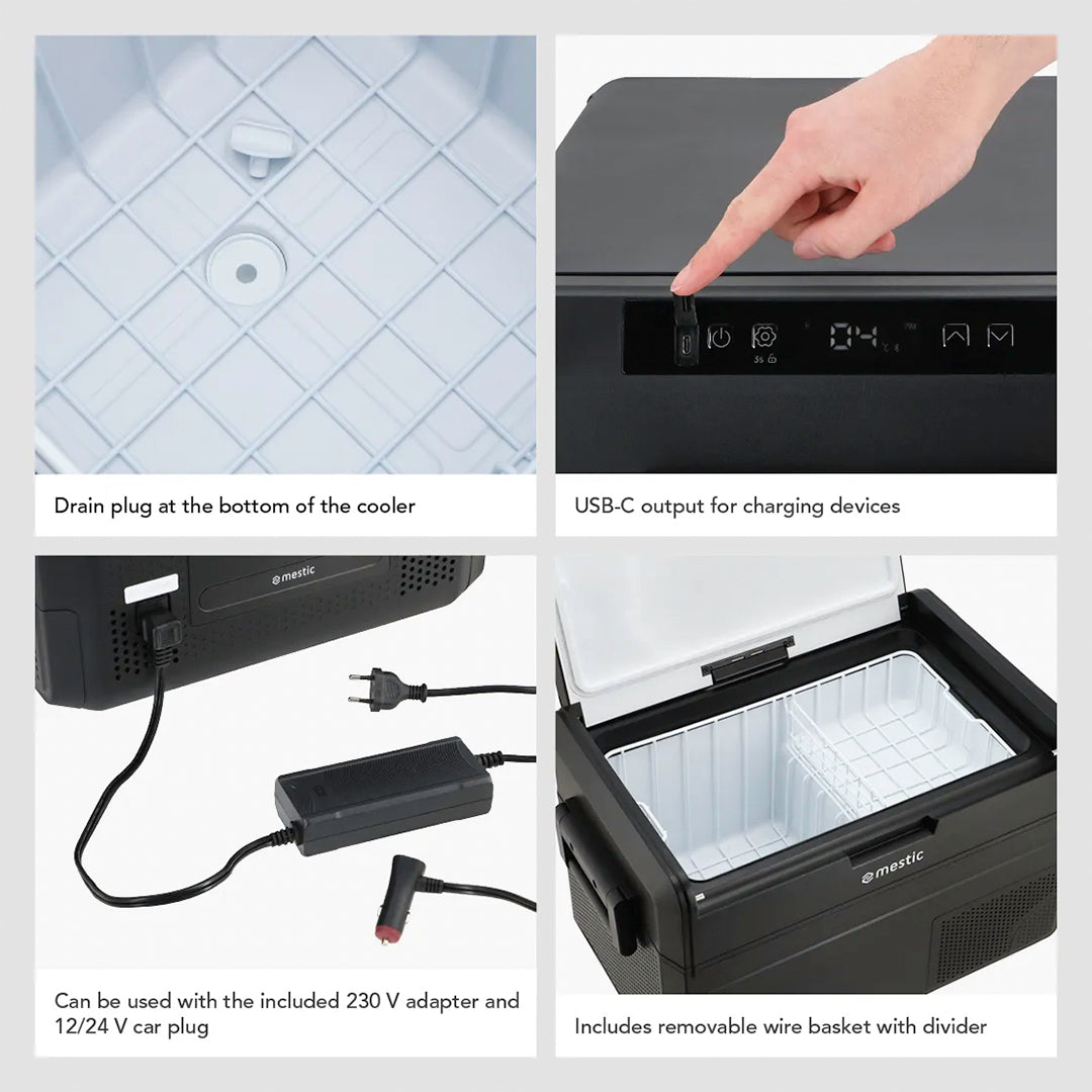 Mestic MCCM-35 compressor cool box with Bluetooth and WiFi app control