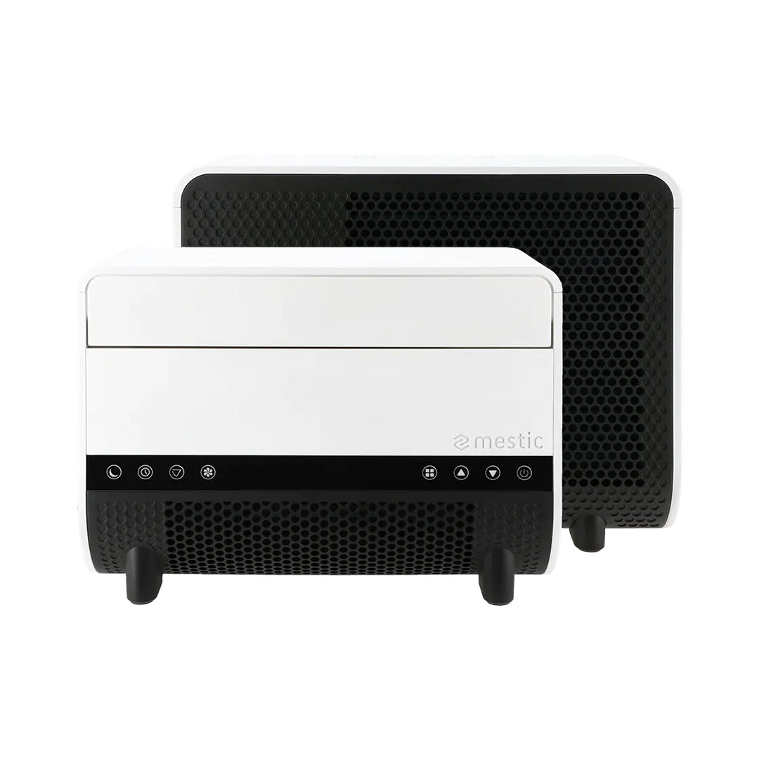 Mestic SPA-3100 split air conditioning system showing both indoor and outdoor units together