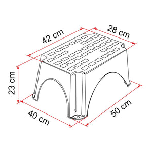 Fiamma UV-resistant plastic step for caravan or campervan use