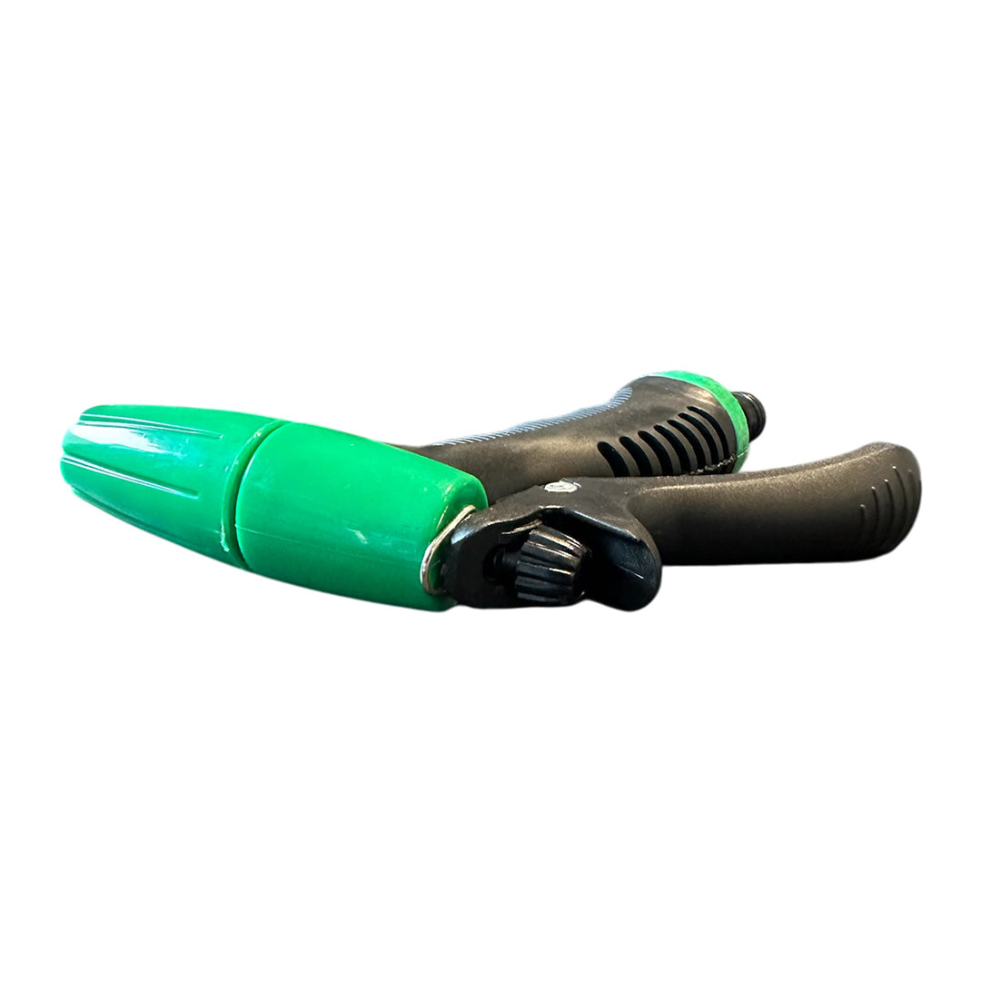 universal water hose trigger nozzle with push fit connection