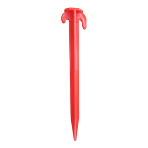 Red Plastic Tent Pegs 20cm (Pack of 10) – Lightweight and durable pegs for camping, awnings, and groundsheets