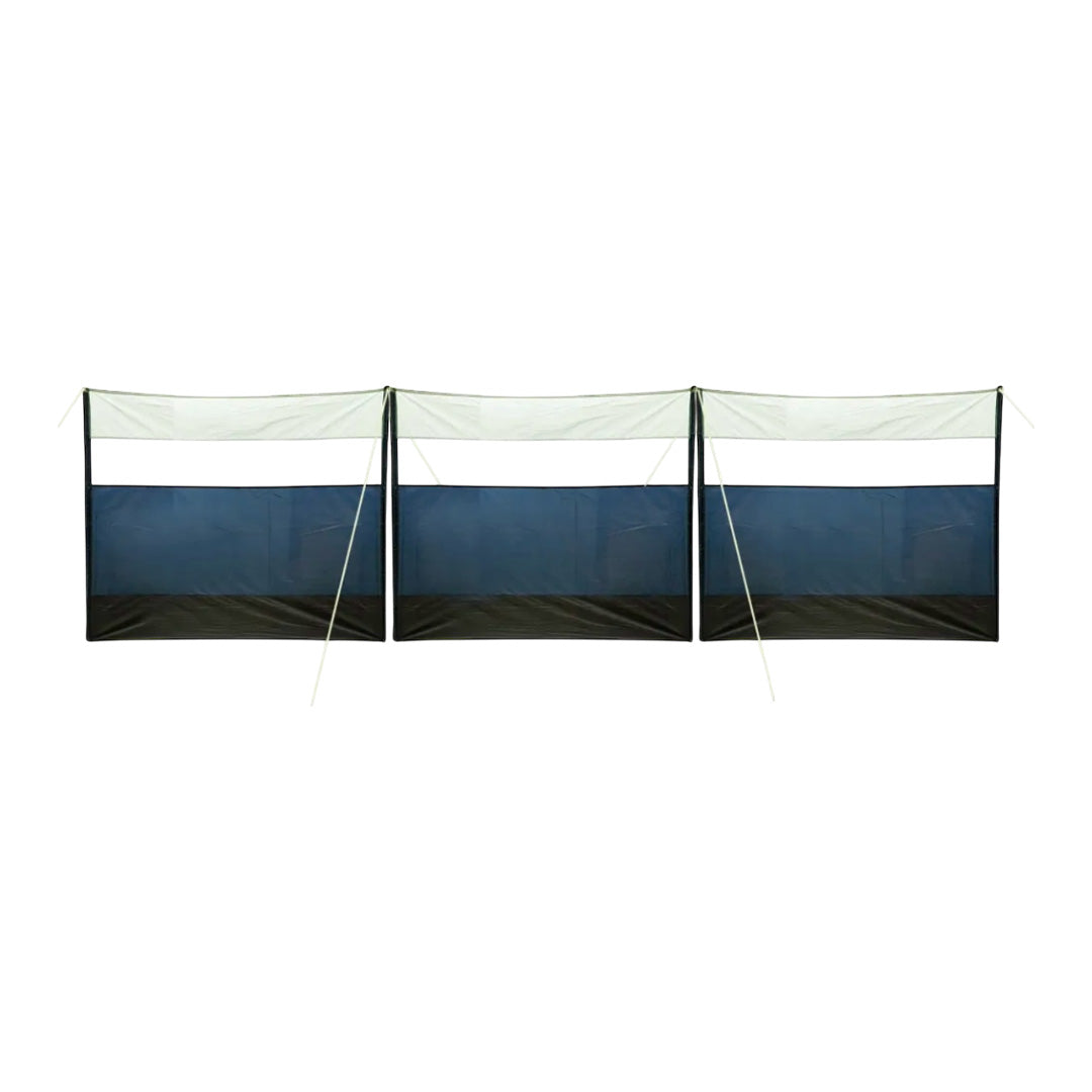Streetwize polyester 3 panel windbreak 500 x 140 cm for camping, caravanning, and outdoor shelter