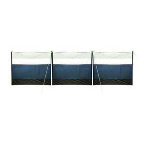 Streetwize polyester 3 panel windbreak 500 x 140 cm for camping, caravanning, and outdoor shelter