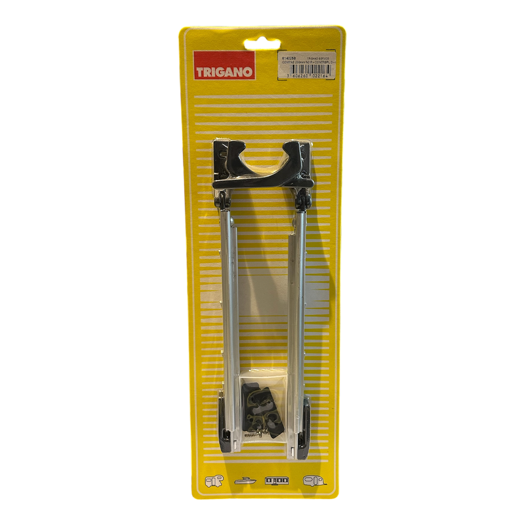 Trigano 230mm caravan window stay with auto screw fix and secure lever lock