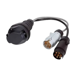 Vechline 13-pin to 7-pin 12N/12S adapter for connecting caravans and trailers to older towing vehicles
