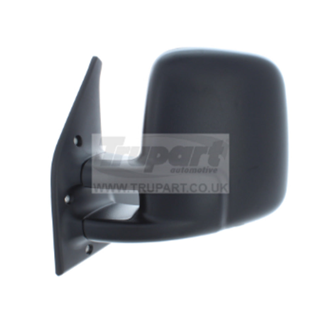 VW Transporter T4 1991-2003 left side manual black door mirror with tall convex housing