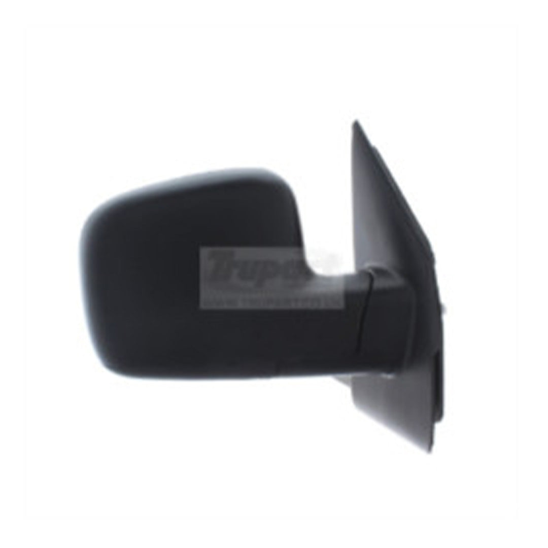 Right hand manual black door mirror with wide glass for VW Transporter T5 2.5 TDi PD 2003 to 2010