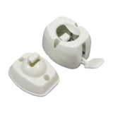 W4 lever release door retainer catch in white for caravan and motorhome doors