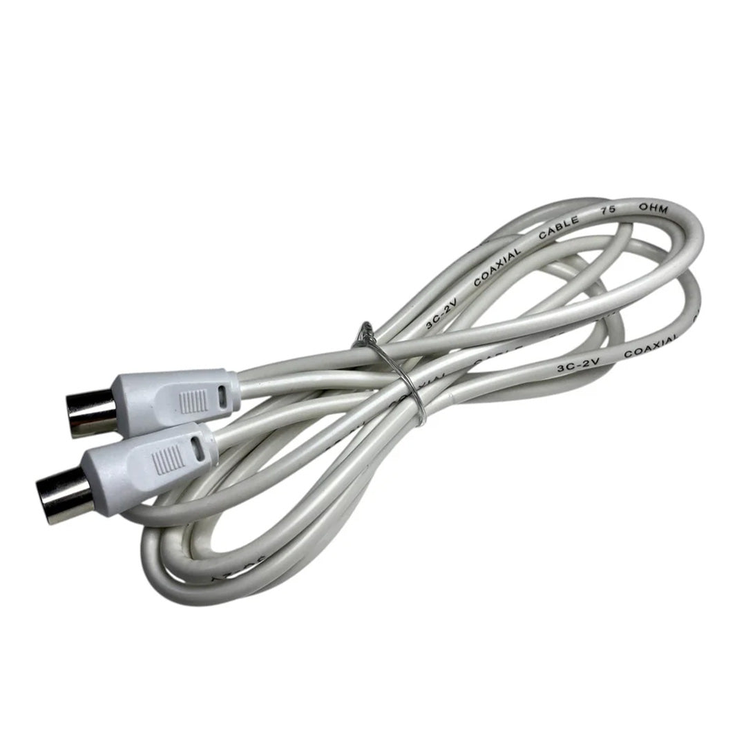 W4 TV aerial cable 2m 37584 coax lead for connecting television to aerial socket