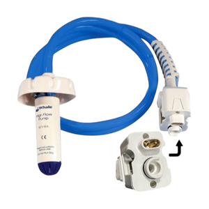 Whale High Flow Water Pump EP1622 with Easi-Squeeze plug connection for caravans and motorhomes.