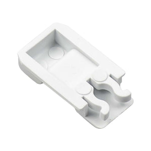 White slider lock clip for Dometic fridge air vents, part number 2951766316