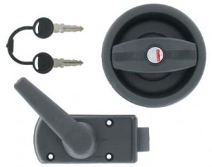 Trigano Door Lock and Handle Left Hand Black 804904B