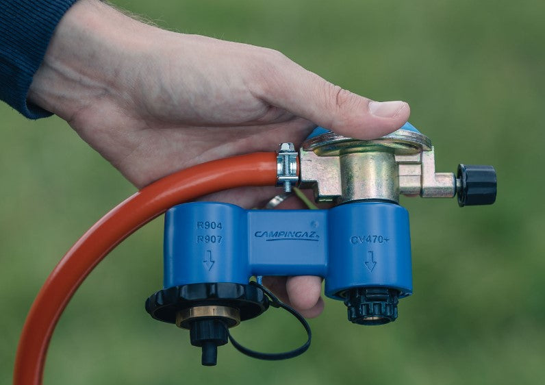 Campingaz Twin Connection Gas Regulator | ThomasTouring.co.uk